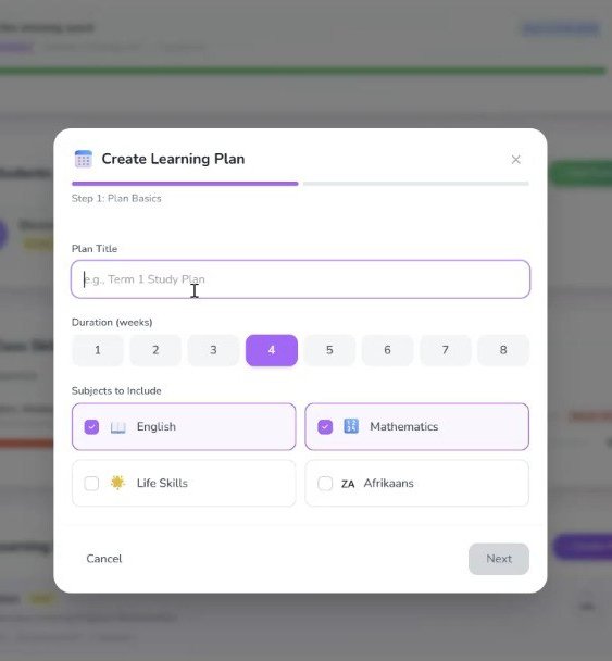 Create Learning Plan